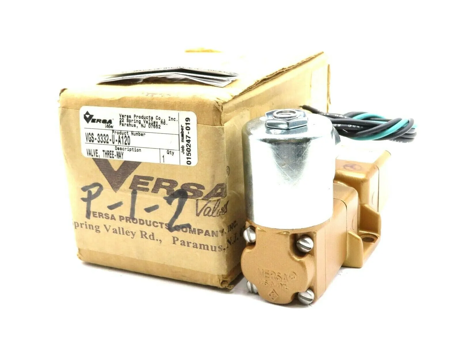 NEW VERSA VALVES VGS-3332-U-A120 THREE WAY VALVE VGS3332UA120