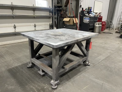 40″ x 48″ x 29″ H Steel Table, 1.5″ Thick