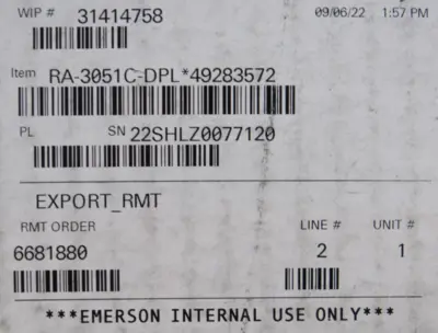 NEW EMERSON 3051CD2A22A1JS2Q4M5B4 TRANSMITTER 6681880 1199WAC40ARTW40DAA1GK