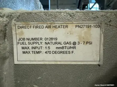 Used CARRIER FTD /AD246 Fluid Bed Dryers Illinois US | Aaron Equipment #1475446