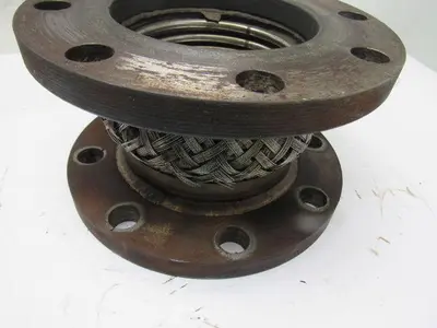 Stainless Steel Flanged Braided Flexible Pipe Connector 5-3/4" ID X 5-5/8" long