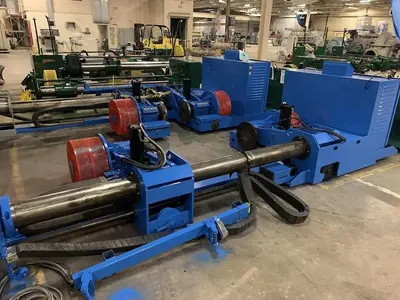 87" JAGENBERG SHAFTLESS FLOOR PICK UP UNWIND STAND MDL SE-15 60" OD ROLL CAPACTY