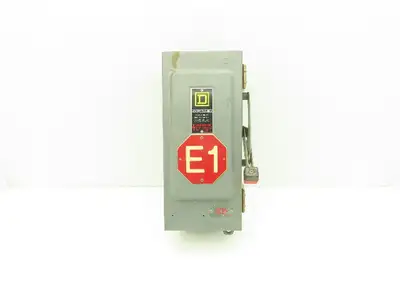 Square D H361AWK Safety Disconnect Switch Fusible 30A 600V 30HP  3 Pole Ser E1