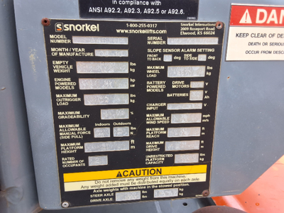 USED 2016 Snorkel A46JRT