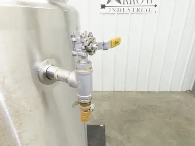 Avins Direct Steam 100 Gallon Mixing Tank 1/3Hp Lightnin Mixer Food Grade SS