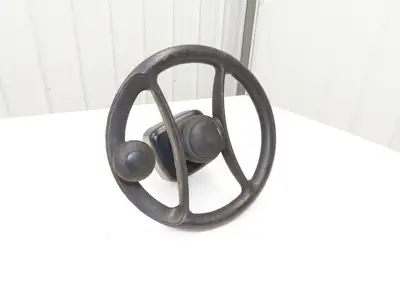 Hyster 8808585 Forklift Steering Wheel & Bracket Assembly Removed From E80XN