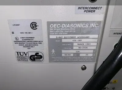 USED 1993 OEC DIASONICS INC. UROVIEW 2500 UROVIEW 2500