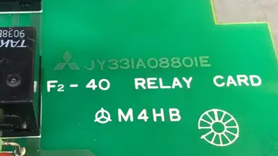 MITSUBISHI JY331A08801E F2-40 M4HB PROGRAMMABLE CONTROLLER RELAY BOARD 3B