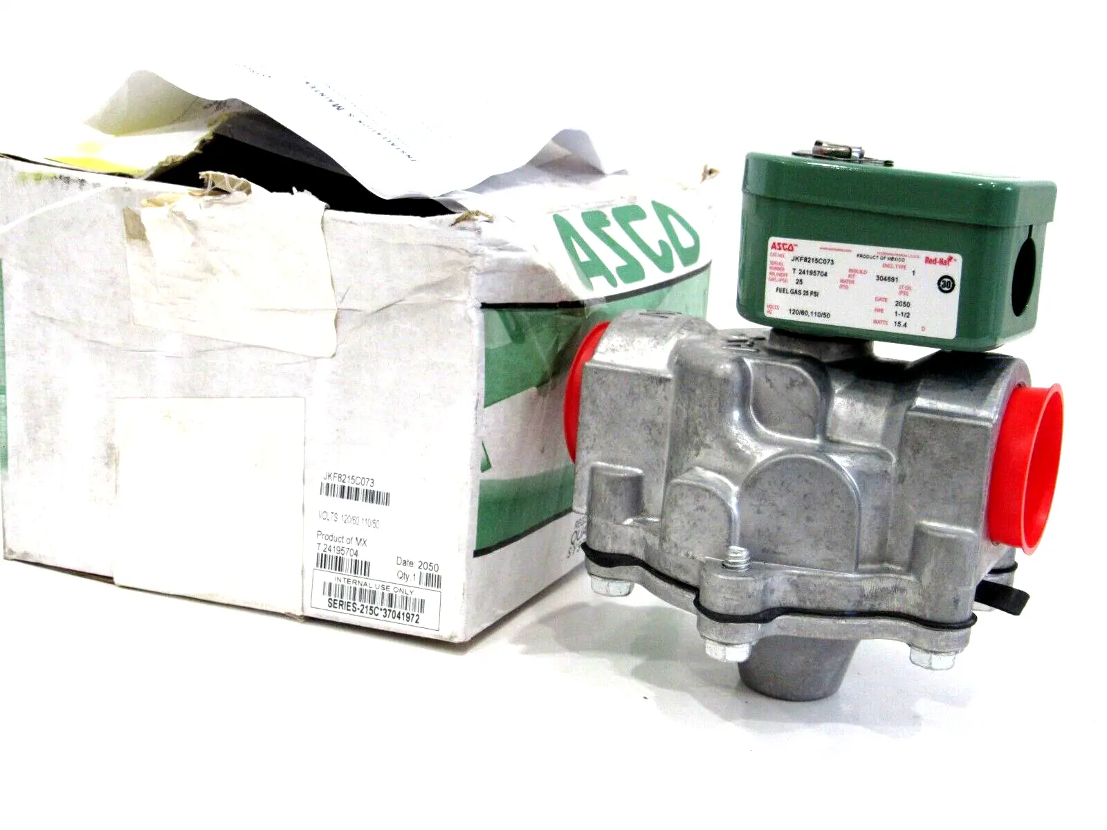 NEW ASCO JKF8215C073AC FUEL GAS VALVE 120/60,110/50