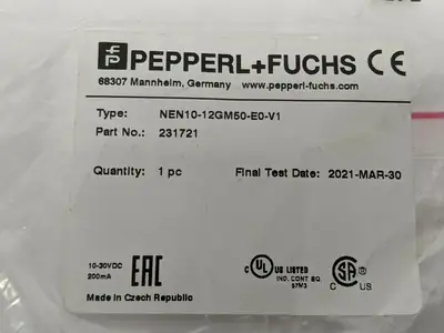 NEN10-12GM50-E0-V1 | Pepperl+Fuchs  Inductive Sensor 231721 - New