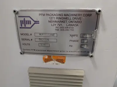 Used PFM PACKAGING MACHINERY CORP. HURRICANE Flow Wrappers British Columbia CA | Steep Hill Equipment Solutions #1364756