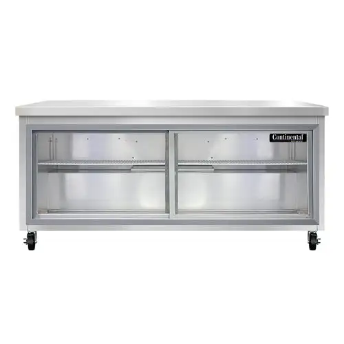 Continental SW72NSGD 72" Worktop Refrigerator W/ (2) Sections, 115v