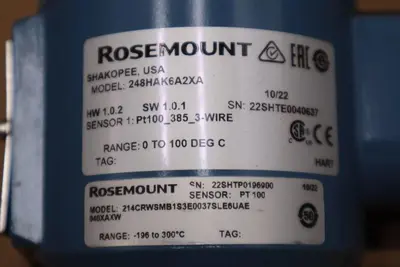 ROSEMOUNT , 248HAK6A2XA, TEMP. TRANSMITTER , 241CRWSMB1S3E0037SLE6UAE NEW IN BOX