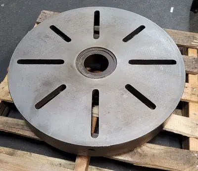 D1-8 LATHE FACE PLATE, 24" DIAMETER, 3 PINS, 3-1/2" THROUGH HOLE