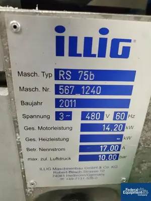 USED Illig Illig Thermoforming Line, Model RDM 70K / VHW 72