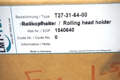 NEW LMT FETTE T27-31-64-00 ROLLING HEAD HOLDER T27316400
