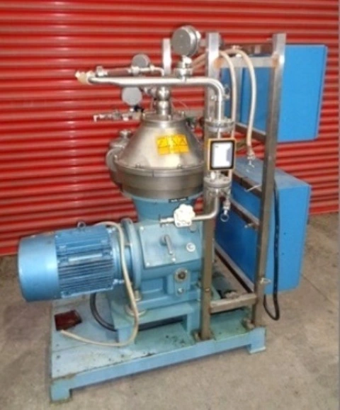 Alfa-Laval BTPX 205 SGD-34 CDP-50 clarifier centrifuge skid, 316L SS.