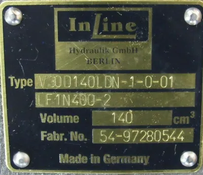 NEW INLINE V30D140LDN-1-0-01 HYDRAULIC PUMP LF1N400-2 V30D140LDN1001