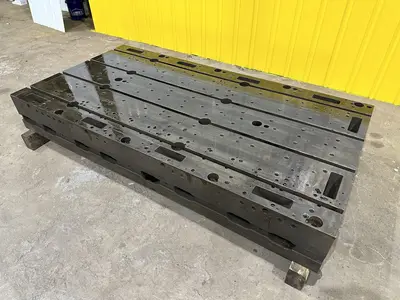 48" X 92" X 12" T-SLOTTED LAYOUT RISER TABLE / FLOOR PLATE: STOCK #19723
