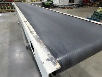 LaRos 34"x 19' Slider Bed Conveyor on Wheels 29"Bed Width 115V 30FPM 36-48"H