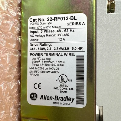 USED Allen-Bradley 22A-D6P0N104