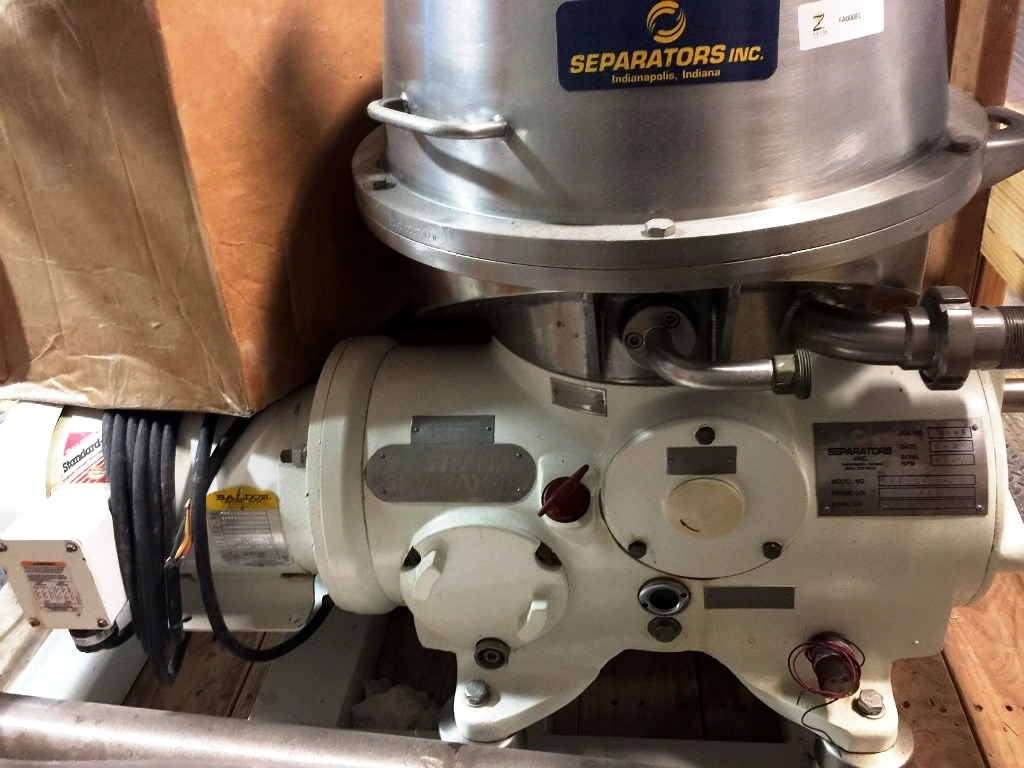 Westfalia SB 7-06-576 clarifier centrifuge, 316SS.