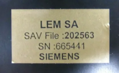 USED SIEMENS LEM LA1500-T/SP48 CURRENT MODULE LA1500TSP48