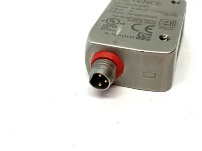 USED KEYENCE DISTANCE BASED LASER SENSOR M8 CONNECTOR BENT/DAMAGED