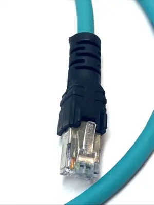 USED TURCK ETHERNET CORDSET RJ45 TO M12 D-CODE 1M U-03569