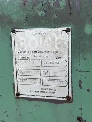 8,000 LBS MODEL C3-30/8J ROWE COIL CRADLE: STOCK #23041