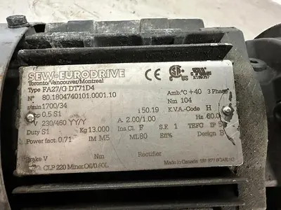 USED SEW-EURODRIVE FA27/G DT71D4