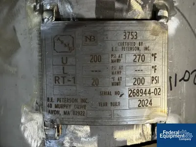 USED B E Peterson, Inc. 4" x 60" BE Peterson Distillation Column Reboiler Unit, 316 S/S, 200#