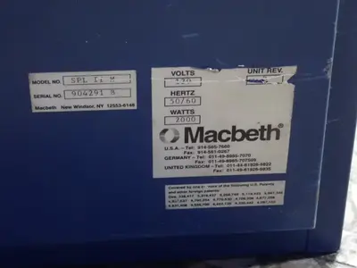 USED MACBETH SPL II M