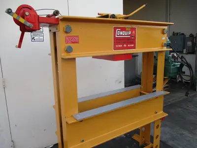 75 Ton, Enerpac, hydraulic H-frame press, table hoist