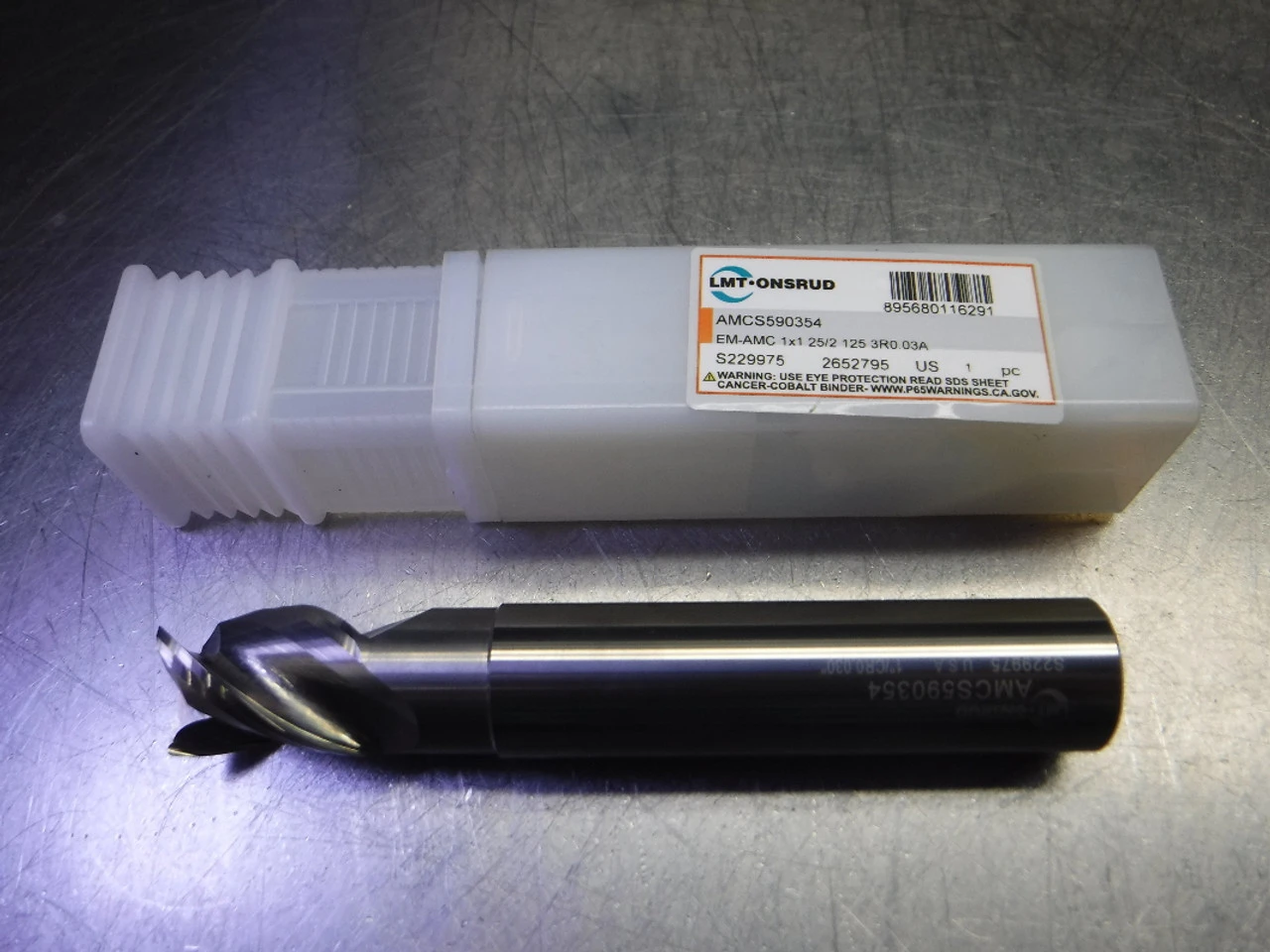 LMT Onsrud 1" 3 Flute Carbide Endmill EM-AMC 1x1.25/2 125 3R0.03A (LOC2805A)