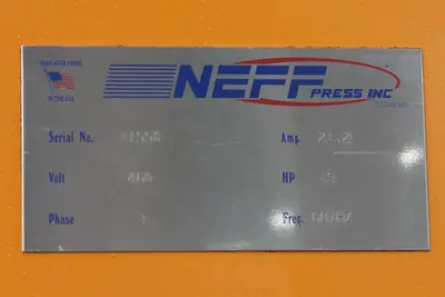 57.7 Ton NEFF C-Frame Hydraulic Press, Model DF50-15M