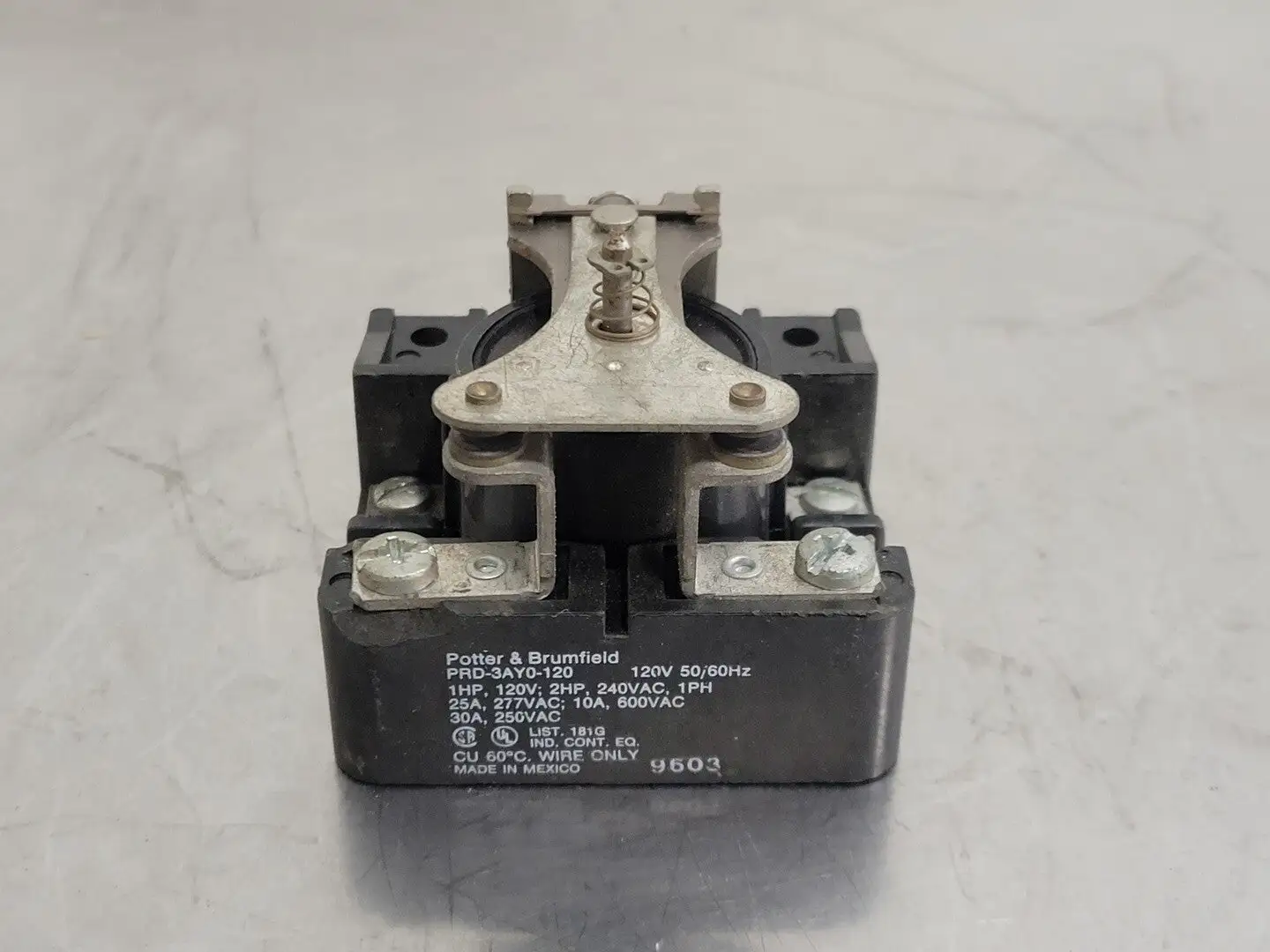 Used POTTER & BRUMFIELD PRD-3AY0-120 Misc Electrical & Power Parts British Columbia CA | Lenmark #249446