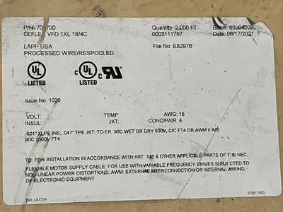 New | in-Stock Lapp 701700 Cable & Wire Michigan US | Maverick Industrial Sales #1391338