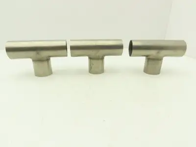 2" OD Tee Butt Weld Adapter Stainless Steel Tumble Finish A = 3 Lot of 3