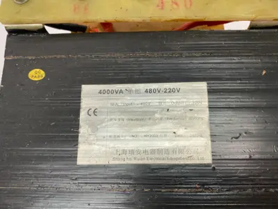 HY2003 | Shang Hai  Industrial Control Transformer 4000VA 480V Input, 220V Output - Used