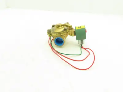Asco 8210G4 Brass Solenoid Valve 2-Way 1"NPT 120VAC Normally Closed 5-150 PSI