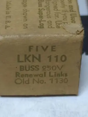 New | in-Stock BUSSMANN LKN-110 Miscellaneous Equipment (Electrical & Power) | Surplus Asset Holdings #1191464