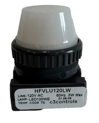 NEW LOT OF 2 C3CONTROLS HFVLU120LW-PLLWE PILOT LIGHT C3CONTROLS HFVLU120LWPLLWE