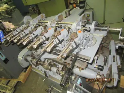 7854-385 R. Gudel Type 30, 6-Position Semi-Automatic Ring/Band Brocading/Copy Engraving Machine