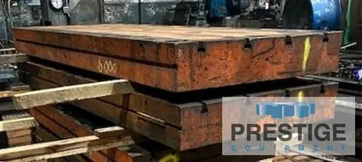 48" x 120" x 9" T-Slotted Cast Iron Floor Plate, Qty. 2