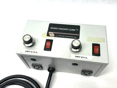 Used Rodix Plus Feeder Cube Dual Control Unit 10A Unit A, 5A Unit B, 121-13 Industrial Controls Michigan US | Maverick Industrial Sales #1402198