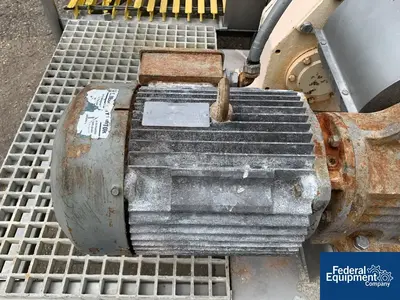 USED APV 10" x 90" APV Discharge Screw Conveyor, S/S, 20 HP