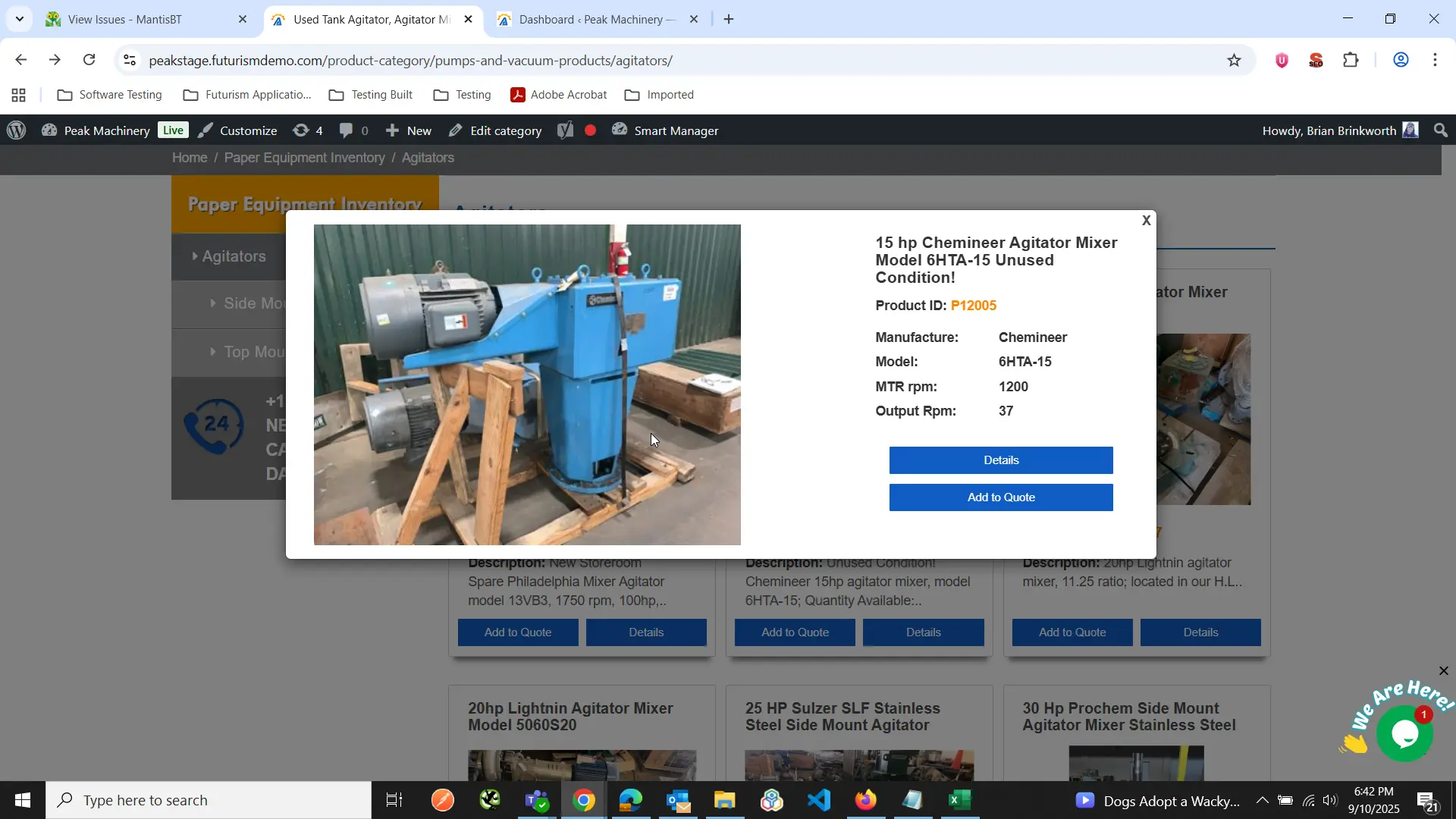 USED agitators 101 pump