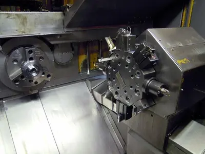 USED WEISSER FR 23Q-2 DOUBLE SPINDLE CNC Ø 355 X 430 MM