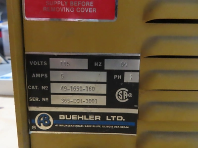 Buehler Ecomet III Polishing Grinding Wheel